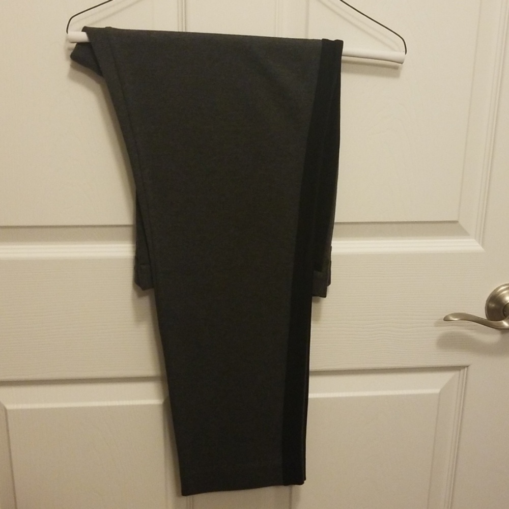 DKNY grey knit tuxedo pant